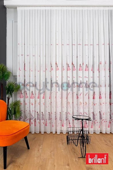 Brillant Çocuk Odası Bambu Prenses Tül Perde