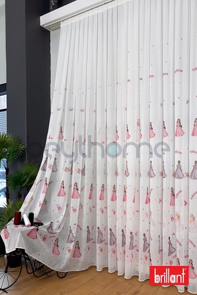 Brillant Çocuk Odası Bambu Prenses Tül Perde