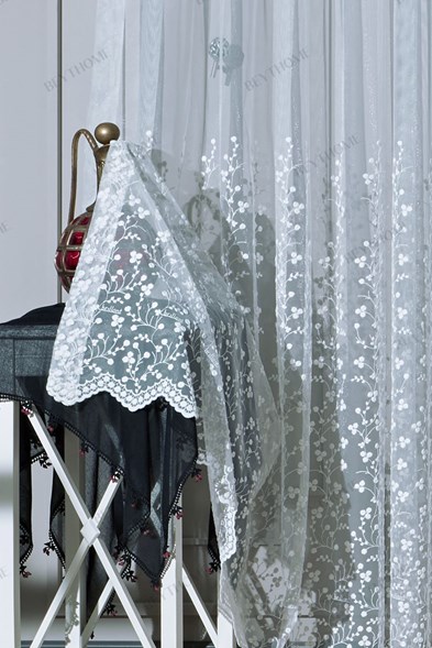Brillant Etek Sarmaşık Tül Perde OUTLET