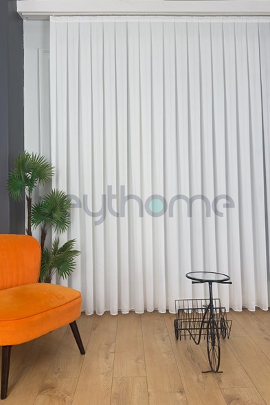 İpek Bambu Düz Tül Perde