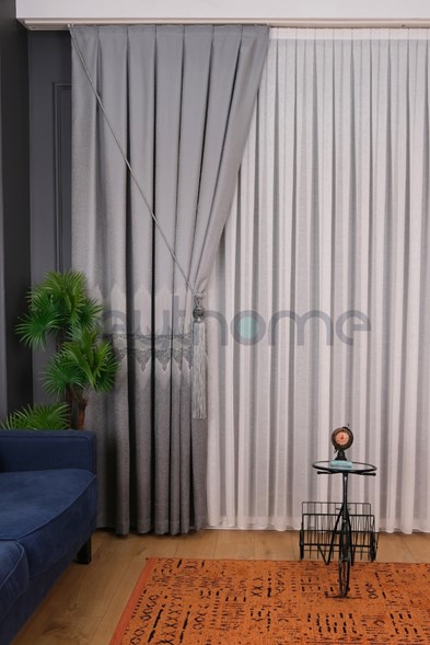 Saray Damask Desen Pano Fon Perde
