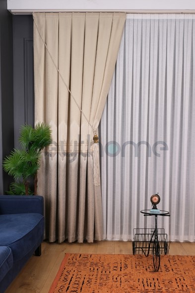 Saray Damask Desen Pano Fon Perde