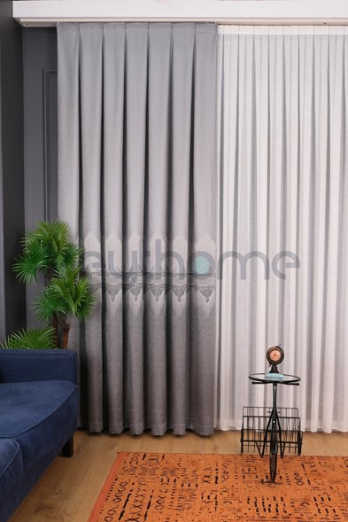 Saray Damask Desen Pano Fon Perde